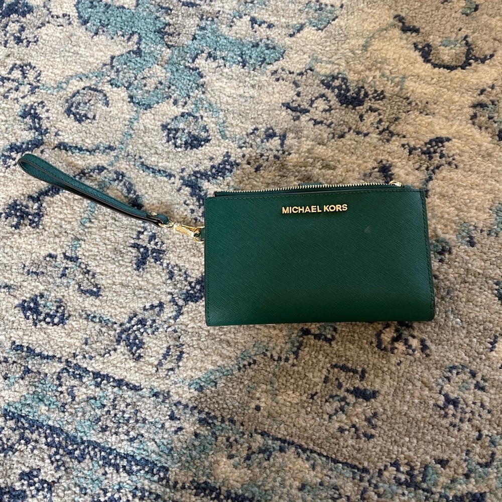Michael Kors Wallet Wristlet Hunter Green
